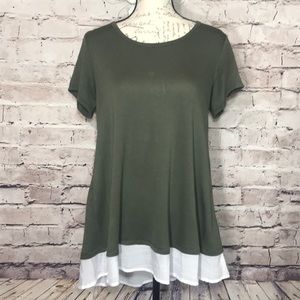 Bobeau olive green blouse
